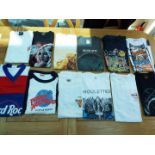 A job lot of 12 various tee shirts, predominantly pictorial images on various colours,