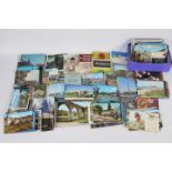 Postcards, a box of unsorted postcards,