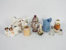 Mixed ceramics to include Chinese ginger jar and cover with floral decoration,