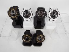 Six boxed fashion / sports watches by Primetimes, all Goliath.