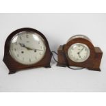 An oak cased Smiths mantel clock and a Ferranti electric mantel clock.