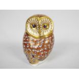 Royal Crown Derby - A Barn Owl paperweight with gold stopper, 11 cm (h).