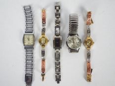 A collection of wrist watches to include Nova, Guess and other.