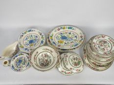 A collection of dinner wares comprising Johnson Brothers Indian Tree pattern and Masons Regency