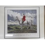Local Interest - After Michael Grey - Jones, Lord Daresbury MFH On Pink Sands, coloured engraving,