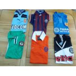 Football Shirts - 6 soccer jerseys, top club teams and national federations comprising Monaco,