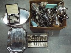 Lot to include various flatware, plated ware, pewter and similar.