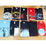 T Shirts - a job lot of ten T Shirts as illustrated, various adult sizes,