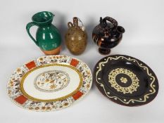 Mixed ceramics and studio pottery to include Ewelme.