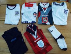 Football Shirts - 6 soccer jerseys, four