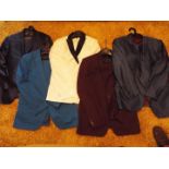 Men's party suits / dress suits - comprising 'Limehaus' plum suit, the jacket L,