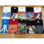 T Shirts - a job lot of ten T Shirts as illustrated, various adult sizes,