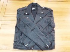 Jacket - a black zip front Jacket, size