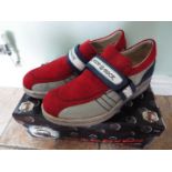 New Rock - a pair of red, grey, blue and