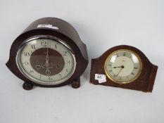A Smiths mantel clock and a Smiths desk clock.