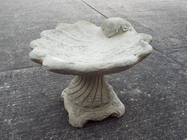 Garden Stoneware - A shell form bird bat