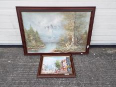 Two framed oils on canvas comprising a P