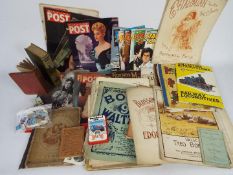 Paper Ephemera, An old suitcase of items