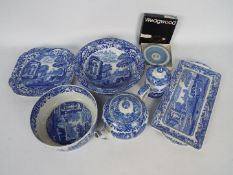 Lot to include Copeland Spode Italian pattern ceramics, Wedgwood Jasperware, part boxed.