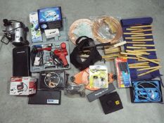 Lot to include a Voilamart AS18 airbrush air compressor, mini airbrush kit, files,