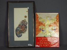A Genealogia Do Infante Dom Fernando De Portugal and a framed limited edition etching by a