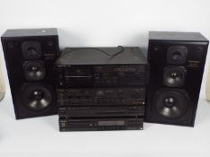 Technics stereo equipment to include a pair of speakers, compact disc player, stereo tuner,