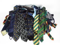 A large quantity of gentleman's neck ties, silk and similar, with many cricket club examples.