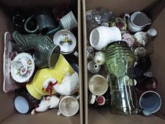 Lot comprising ceramics to include Denby Stoneware, Aynsley, Burleigh Ware dragon handle jug,