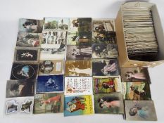 Deltiology - In excess of 600 mainly earlier UK cards with subjects, children, beauties and similar.
