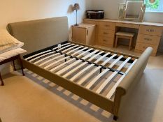 A modern double bedstead. NOTE: ITEM IS LOCATED IN THE WN6 POSTCODE AREA.