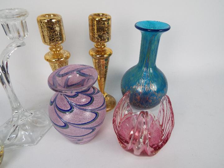 Glass to include candlesticks, vases, paperweight and similar. - Image 2 of 3