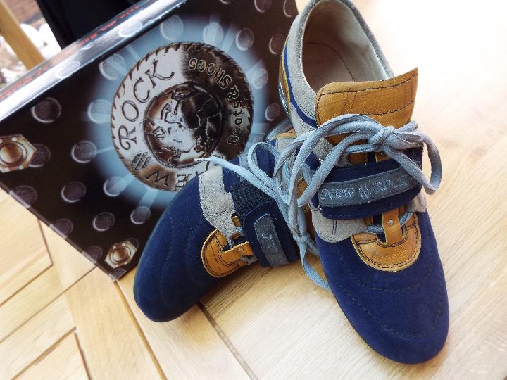 New Rock boots and shoes - a pair of casual blue suede shoes / trainers 'Sin Foto' EU size 41 - Image 3 of 3