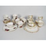 A collection of tea wares comprising Colclough and Roslyn.