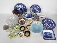 Mixed ceramics and glassware to include a Beswick horse, Carlton Ware cruet set and sauce boat,