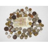A quantity of Commonwealth and foreign coins and banknote.
