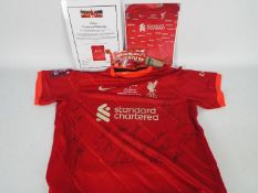 Liverpool Football Club - A signed 2022 FA Cup Final Liverpool Football Club shirt with certificate