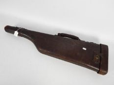 A leather leg of mutton gun case, approximately 79 cm (l).