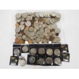 A collection of UK coins and commemorative crowns, Victorian and later.