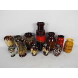 A collection of German / West German ceramic vases,