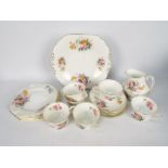 Coalport - A collection of tea wares in the Junetime pattern, 21 pieces.