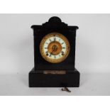 Ansonia Clock Company mantel clock, with key and pendulum,