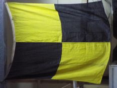 Signal Flag - an original Naval signal flag - L (Stop Instantly) - size approx ___