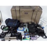 Photography - A collection of camera and accessories to include an Olympus AZ-330, Caanon EOS 750,