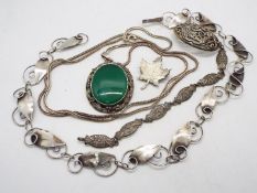 A collection of white metal jewellery, some hallmarked silver other stamped Sterling / 925,