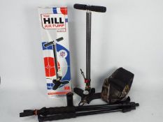A mixed lot to include a Hill Mk 4 air pump for PCP air rifles with box ,