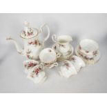 Royal Albert - A coffee service in the Lavender Rose pattern, coffee pot, six cups, six saucers,