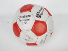 Liverpool Football Club - A signed Steve Heighway Testimonial Ball bearing signatures from the 1980