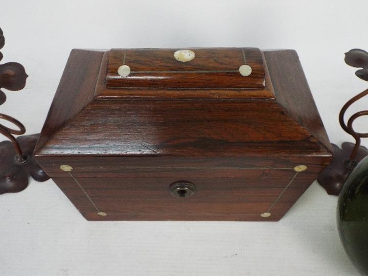 Lot to include a sarcophagus form tea caddy, - Image 2 of 6