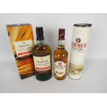 A 70cl bottle of Singleton Spey Cascade single malt whisky and a 70cl bottle of Blairmhor blended