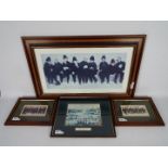 A collection of framed prints to include L S Lowry and Lawson Wood,